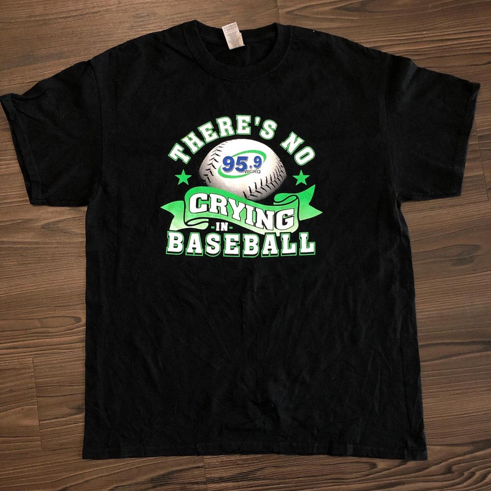 Gildan Black There S No Crying In Baseball Quote Meme Graphic Tee Hoodie, Sweatshirt | FlexRushtees.com