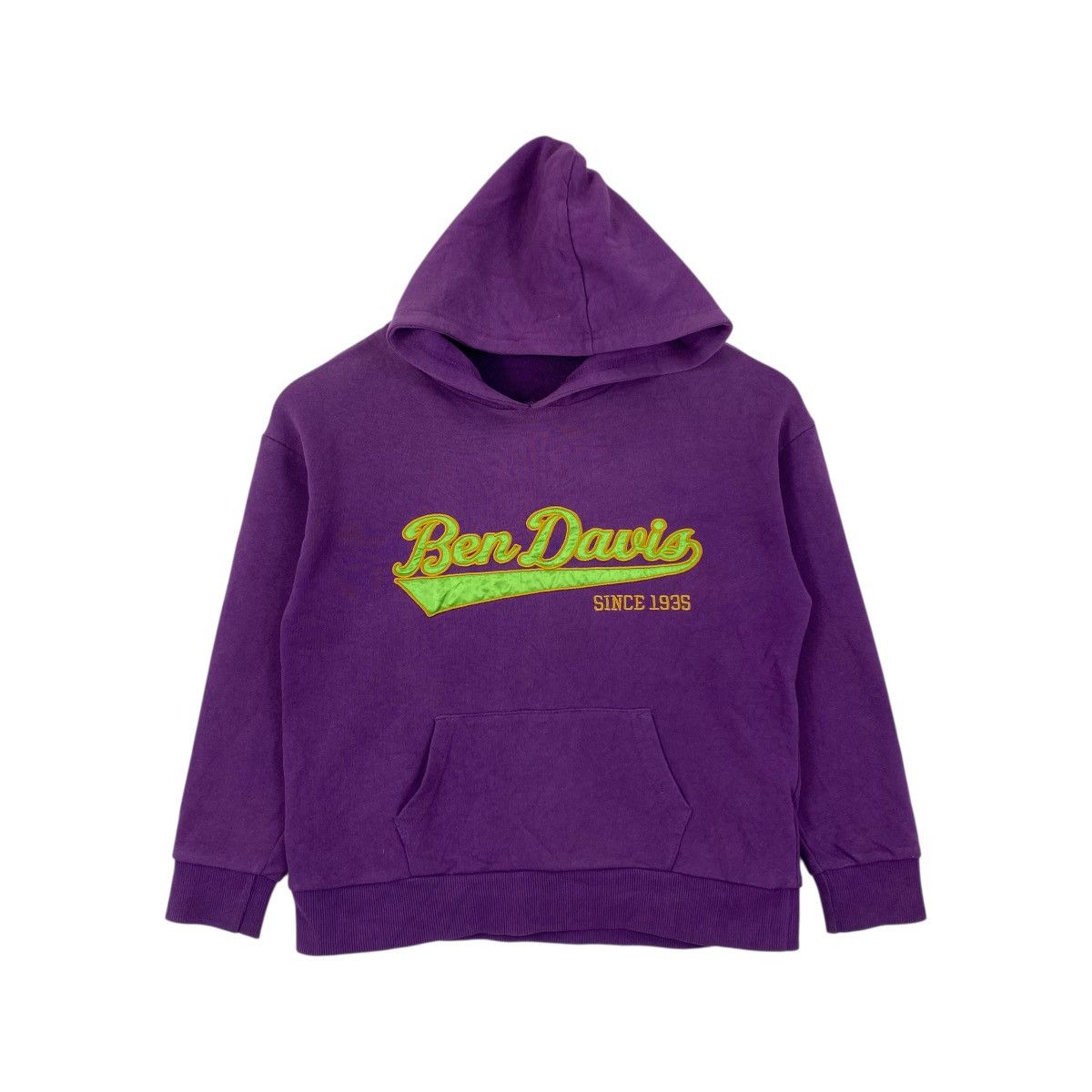 Davis Ben Davis Since 1935 Embroidered Logo Purple Hooded