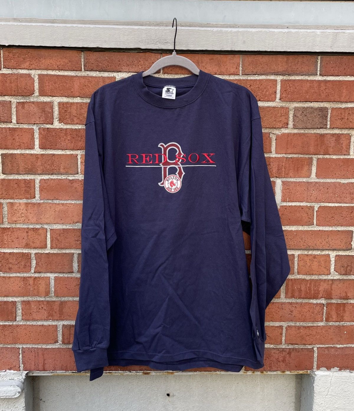 90s Starter Mlb Boston Red Sox S Embroidered Spellout Tee