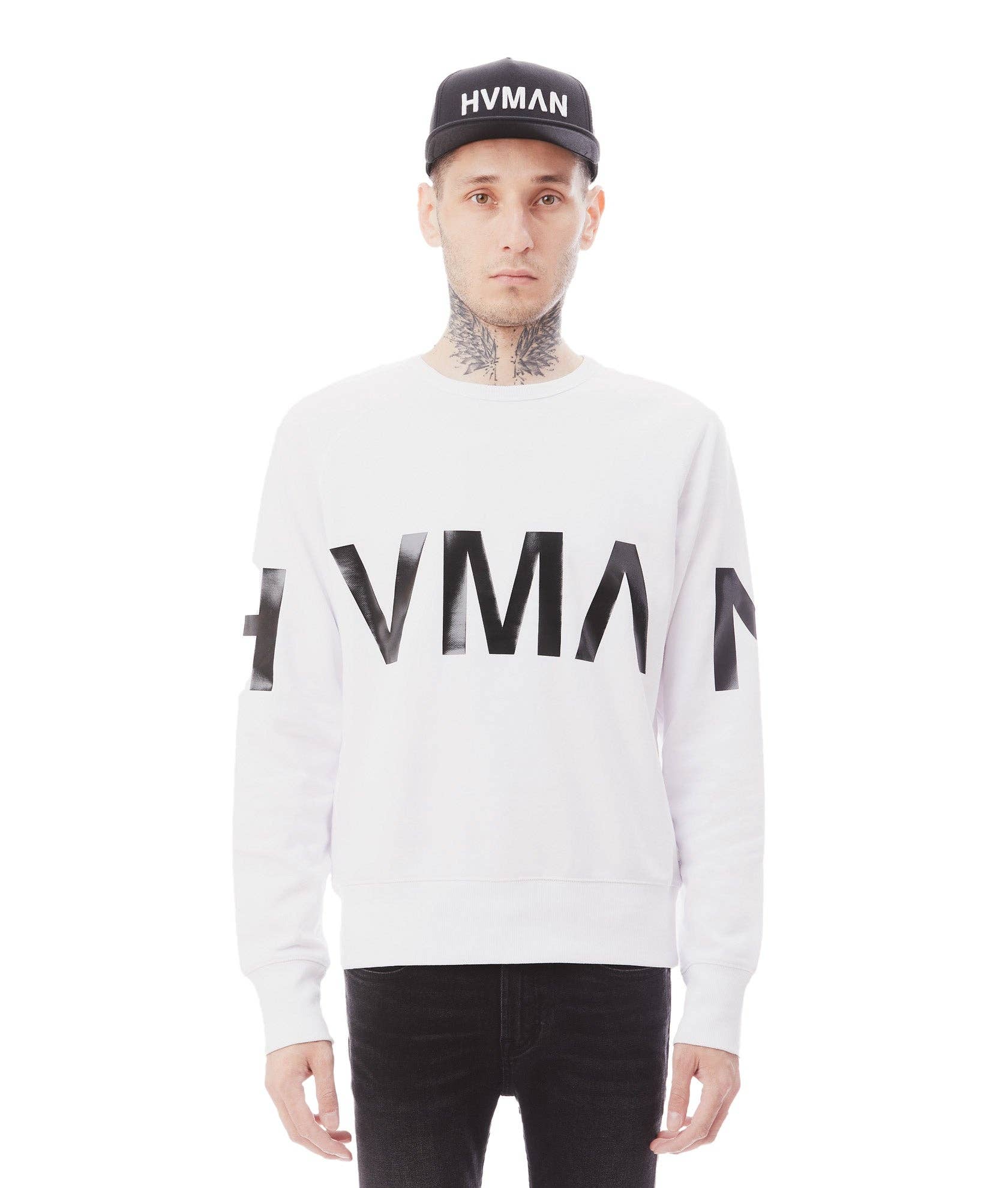 Crew Neck Sweatshirt in White