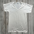 Vintage Hanes Shirt Mens Medium White V Neck 70s 80s Undershirt Tee
