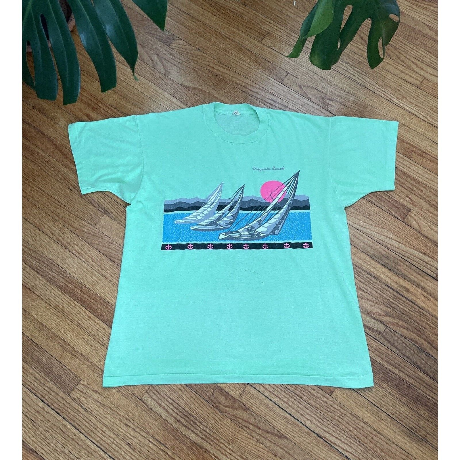 Other Vintage 80s 90s Xl Virginia Beach Sailing Screen Stars Singl