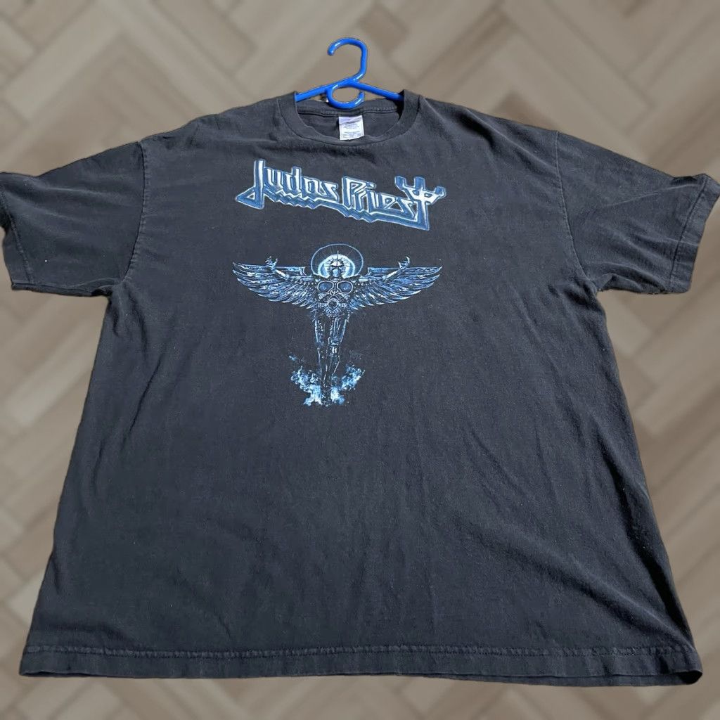 Vintage Alstyle Apparel Judas Priest Black T Shirt Xl Adult Crew Neck Short Sleeve Graphic Print Log Hoodie, Sweatshirt
