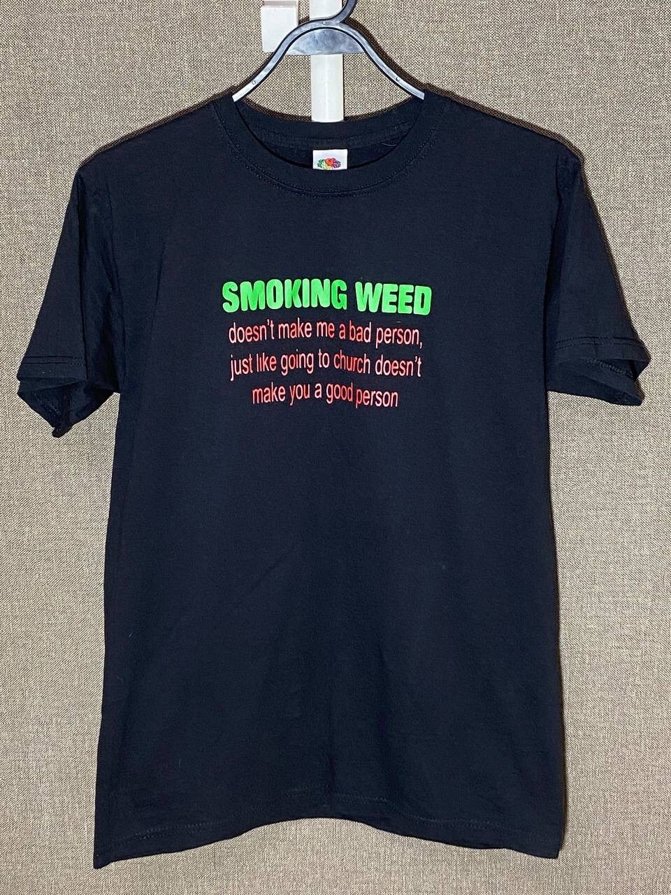 00s Vintage Smoking Weed Bad Person Humor Inscription Tee Hoodie, Sweatshirt | FlexRushtees.com