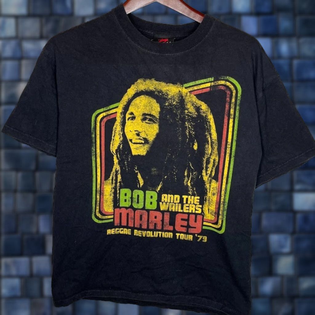 Vintage Zion Rootswear T Shirt Men L Black Regular Cotton Graphic Print Band Music Retro Bob