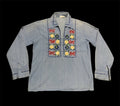 Vintage Binding Offer Rare Vintage 50s 60s Chambray Flora