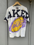 Rare Vintage 90 S Lakers Fullprint Printed Tee Hoodie, Sweatshirt | FlexRushtees.com
