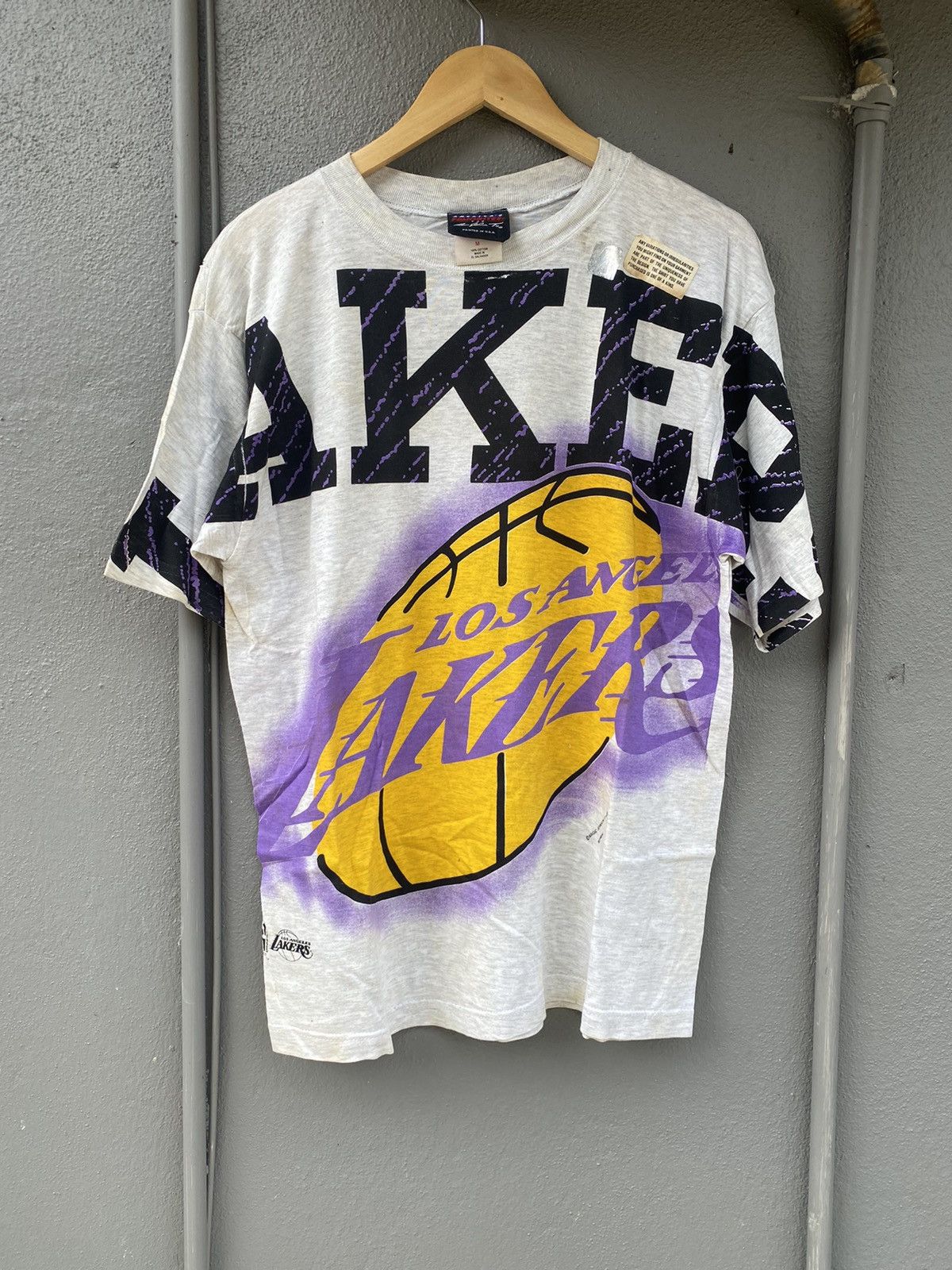 Rare Vintage 90 S Lakers Fullprint Printed Tee Hoodie, Sweatshirt | FlexRushtees.com