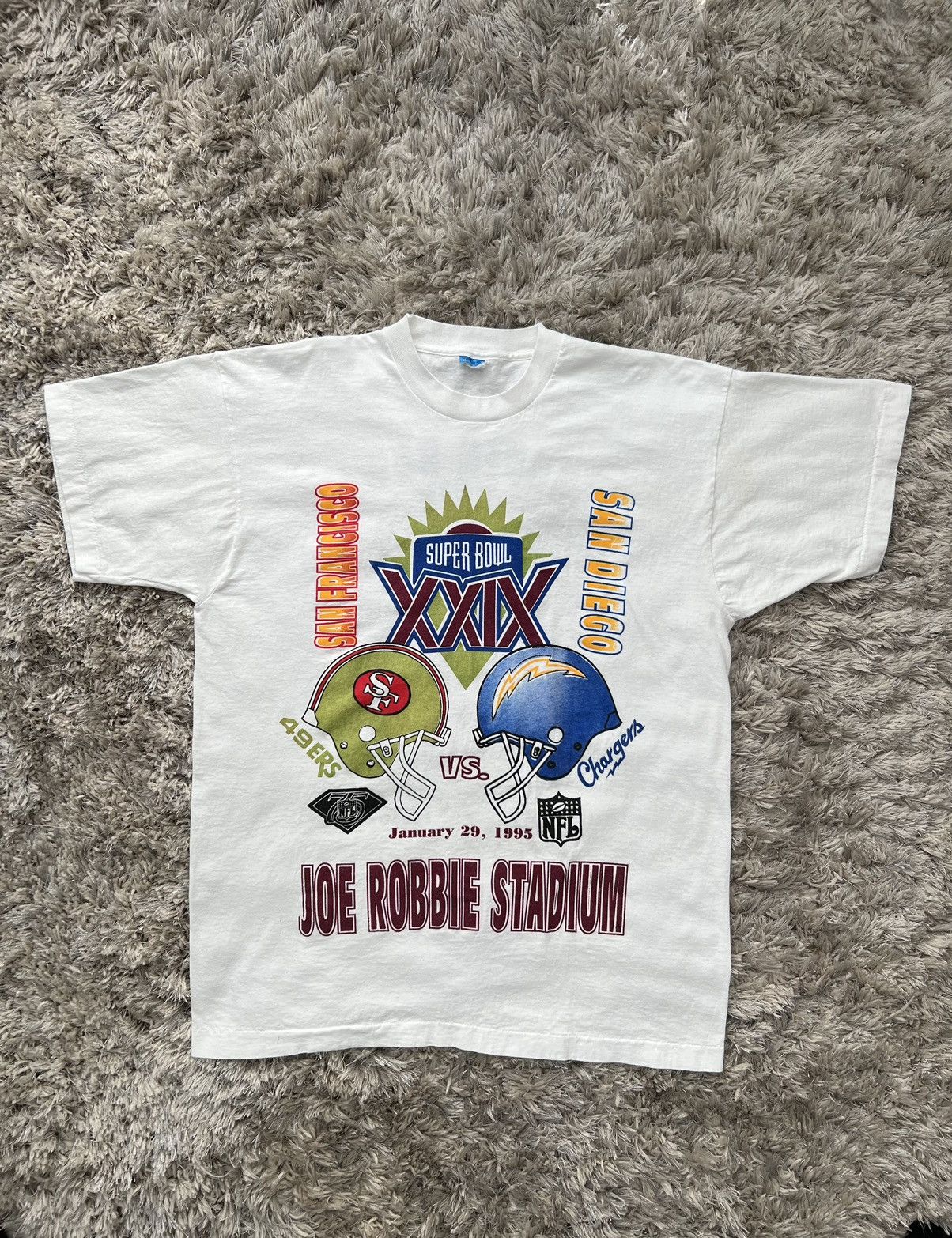 Vintage 90s Superbowl Xxix Chargers Vs 49ers Champions Tee