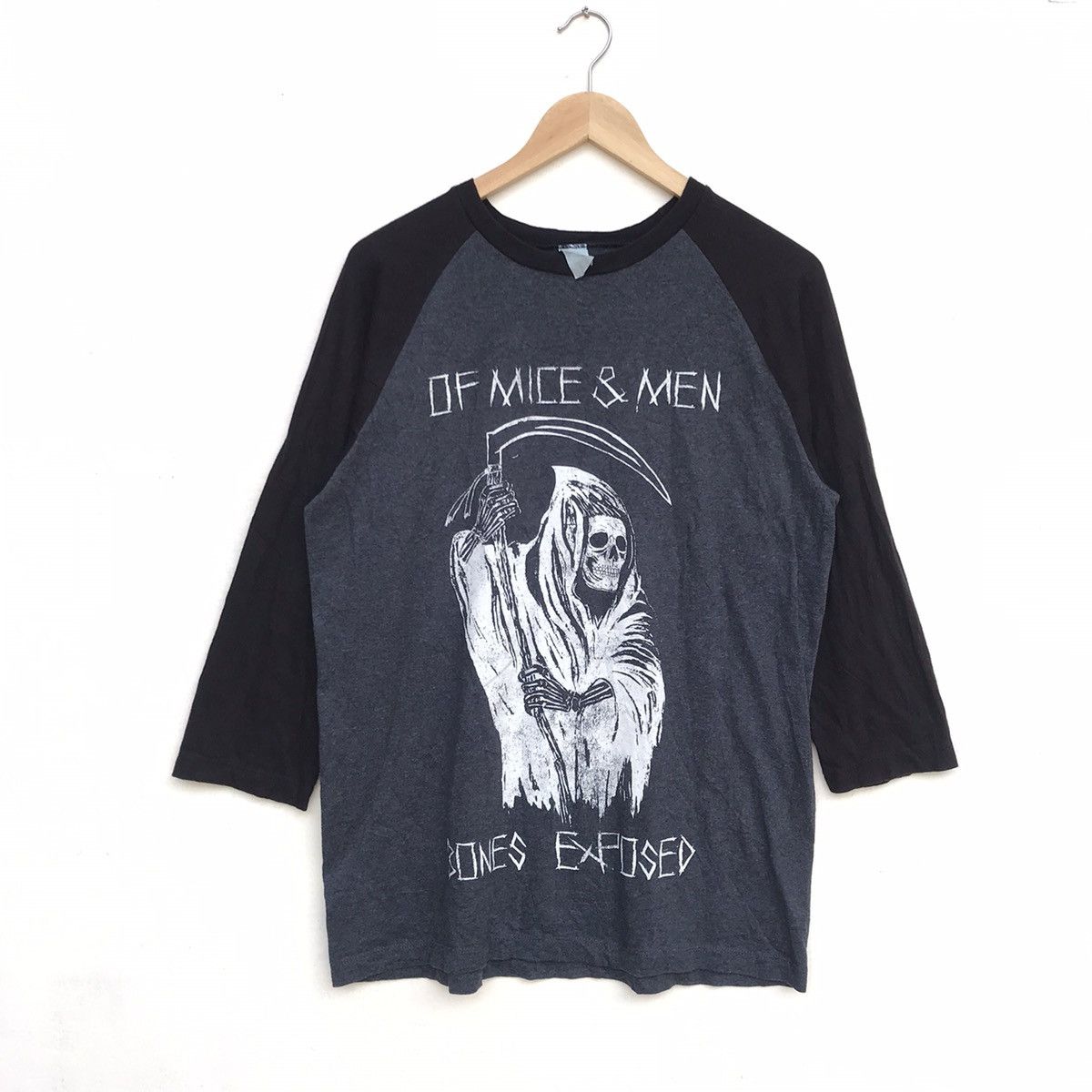 Band Tees Of Mice Men Bones Exposed Band Rock Tee 3 Quater