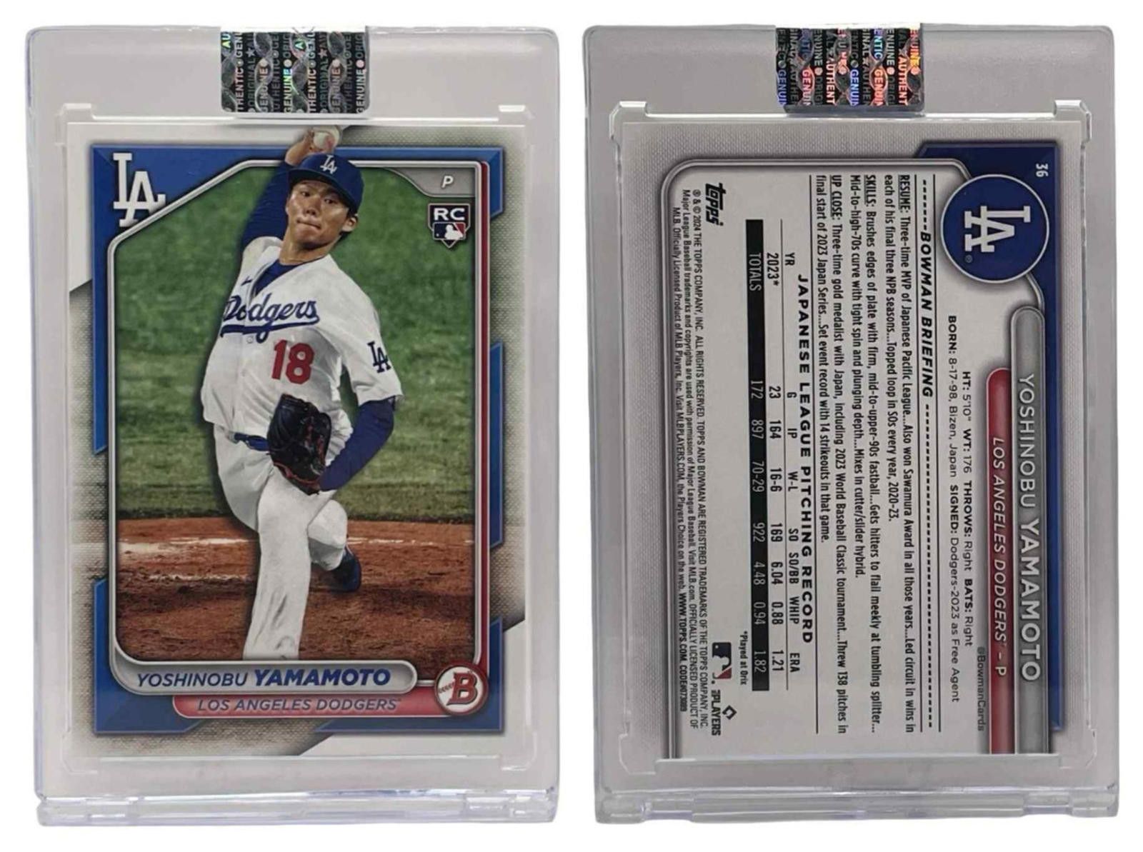 Other 2024 Bowman 36 Yoshinobu Yamamoto Dodgers Rookie Card Rc