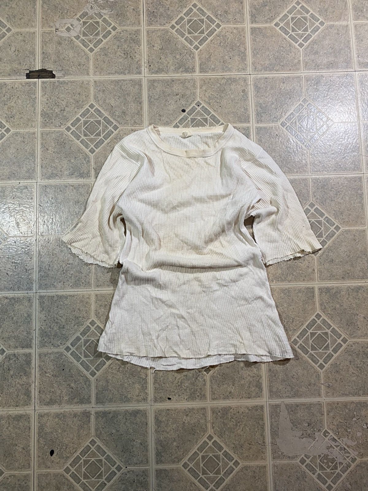 Other Vintage 60s Waffle Knit Thermal Short Sleeve Faded