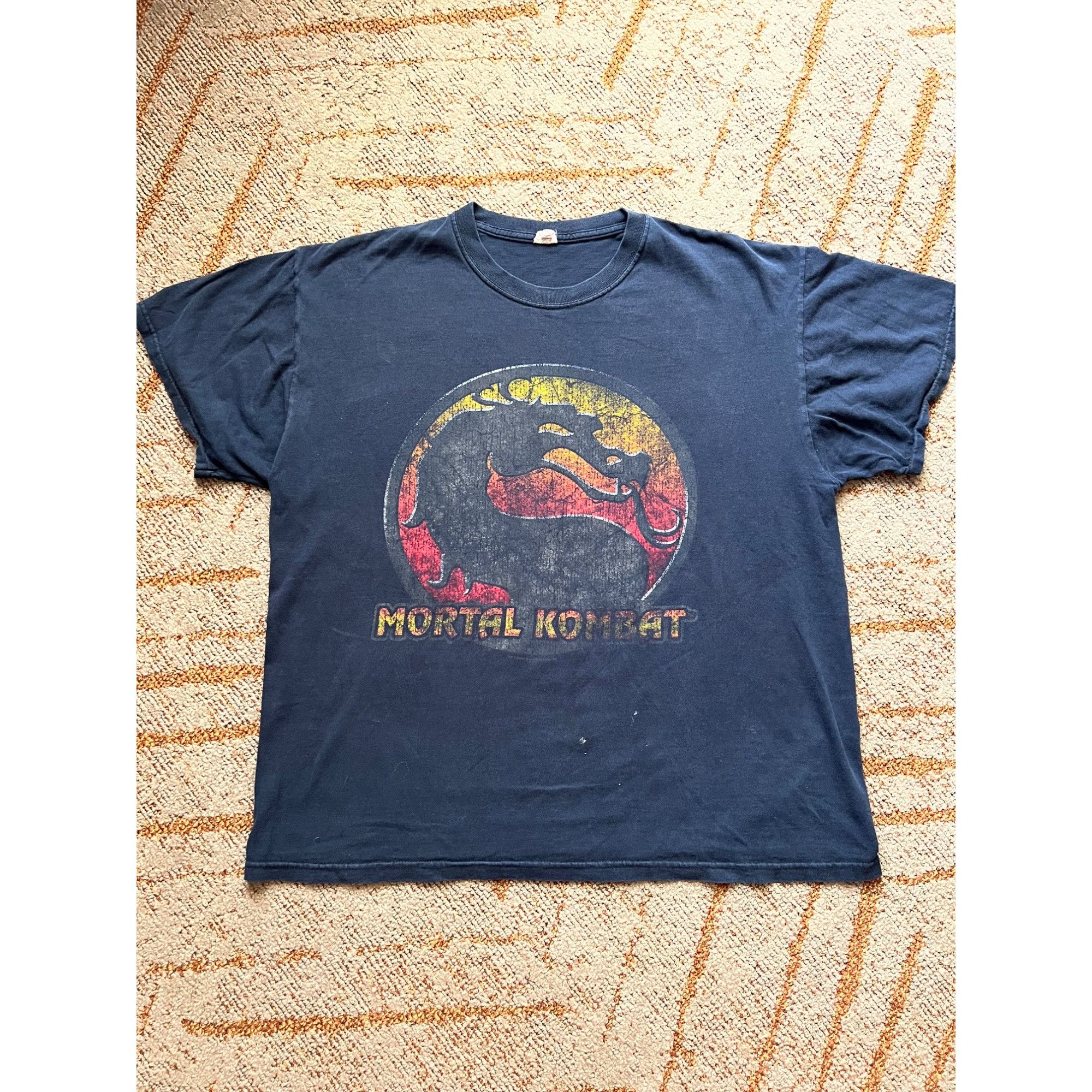 Jerzees Vintage Mortal Kombat Black T Shirt Size Large K2
