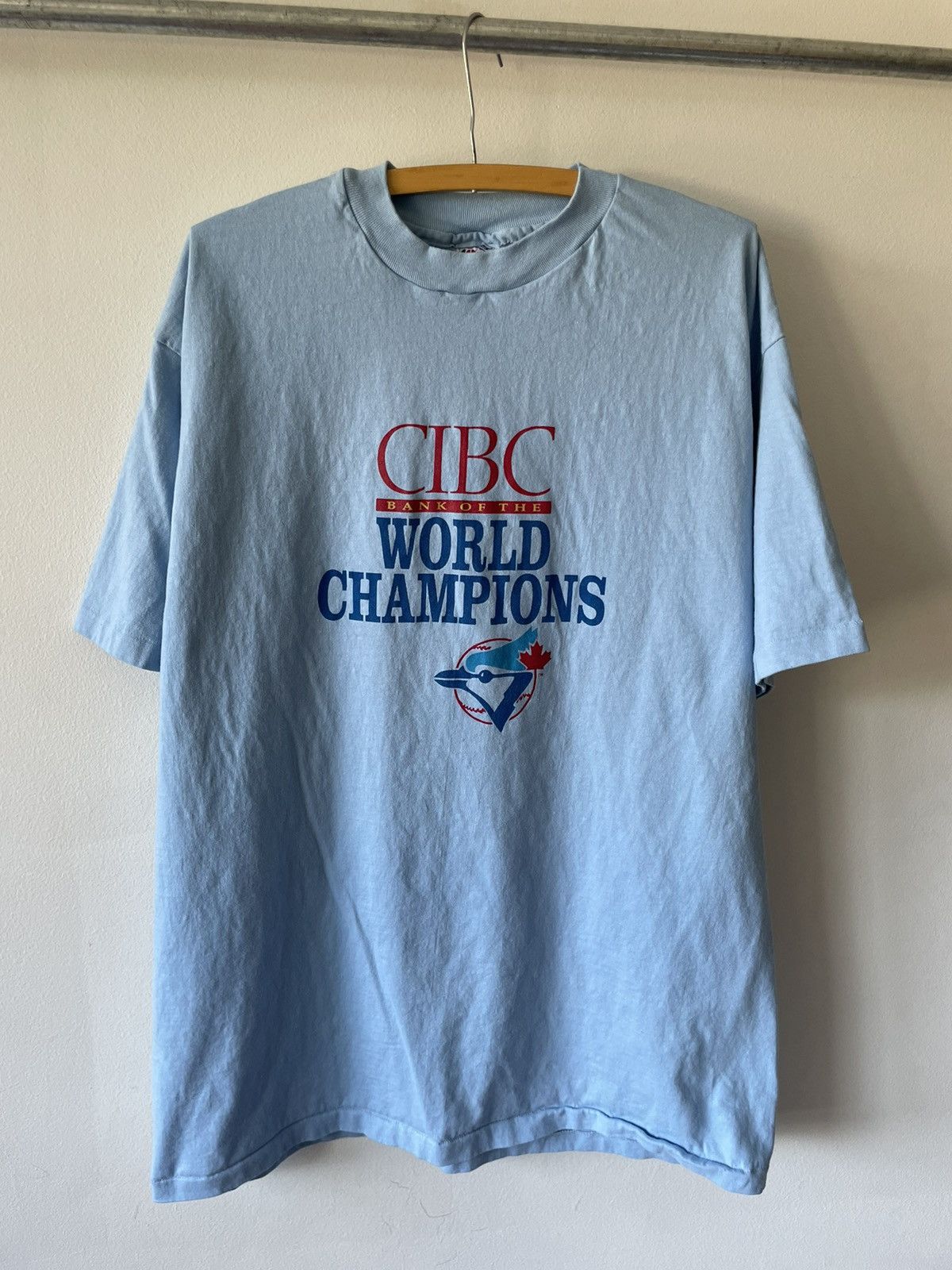 Mlb Vintage 90s Blue Jays Mlb World Championships Tee Hoodie, Sweatshirt | FlexRushtees.com