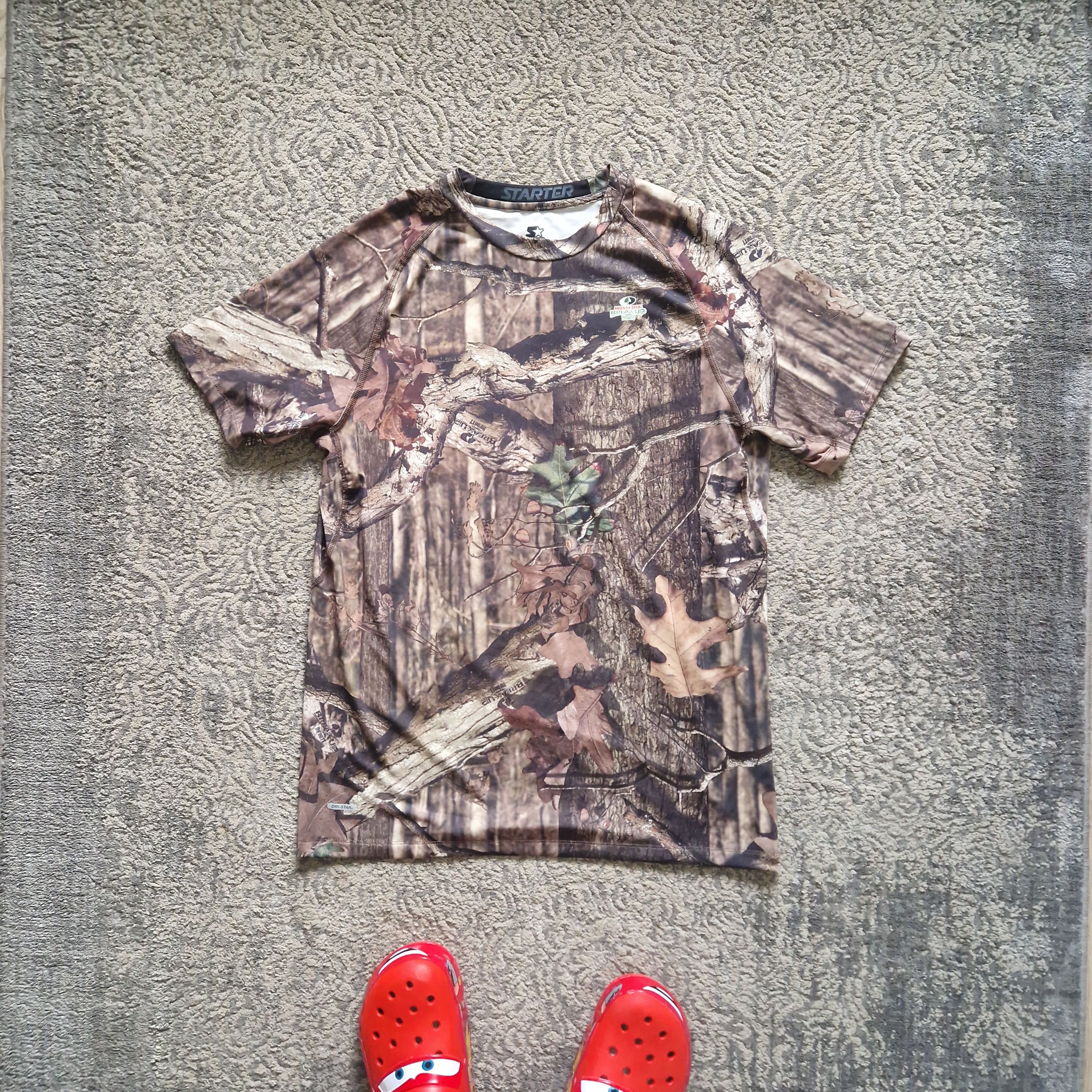 Starter X Mossy Oak Camo Performance T Shirt Size Xl