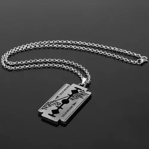 Vintage Judas Priest Blade Razor Shape Pendant Necklace T-Shirts, Hoodie, Sweatshirt | FlexRushtees.com