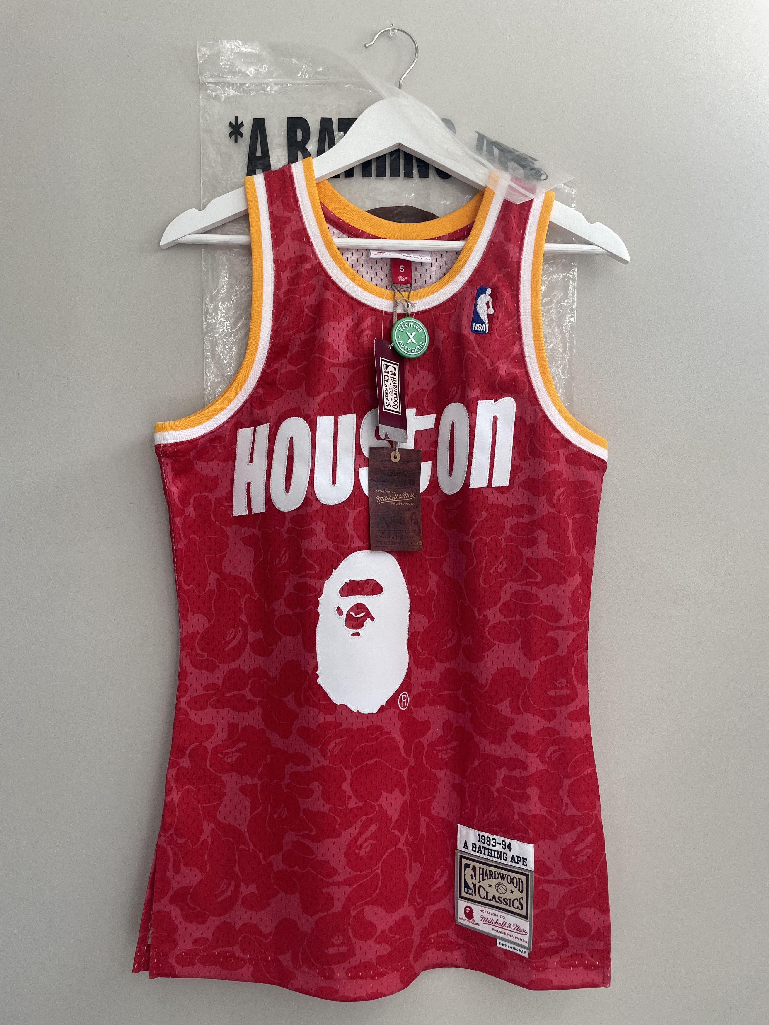 Mitchell Ness Bape X Mitchell And Ness Houston Rockets Jersey