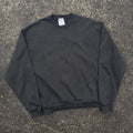 Vintage Faded 90s Jerzees Black Blank Crewneck