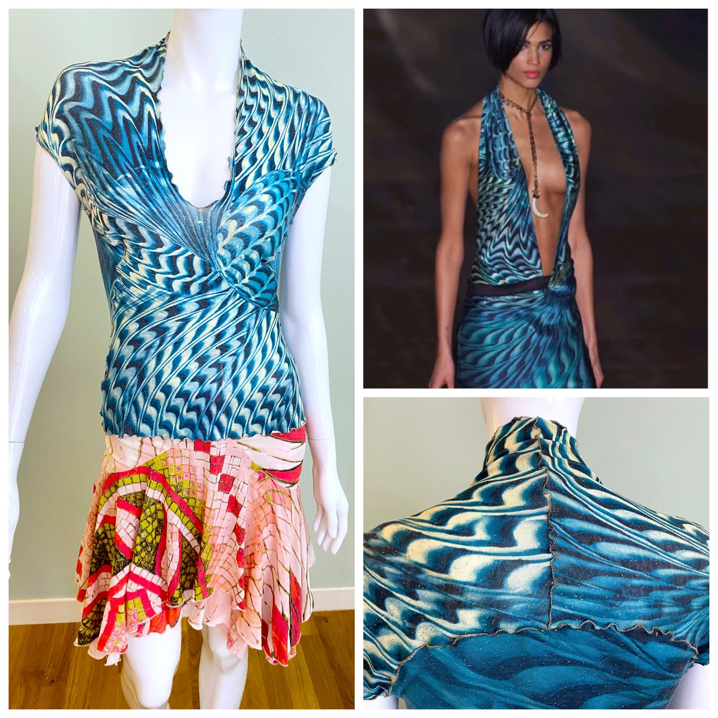Cavalli Roberto Cavalli S S 2001 Psychedelic Swirl Tee Top