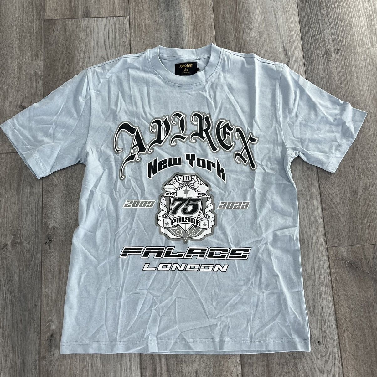 Brand New Palace Avirex Tee Chill Blue Large Hoodie, Sweatshirt | FlexRushtees.com