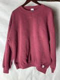Vintage 90s Russell Crewneck Blank Maroon Xxl Made In Usa