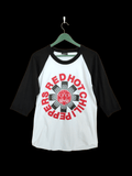 Band Tees Vintage 90s Red Hot Chili Peppers 1998 Band Raglan 3q Hoodie, Sweatshirt | FlexRushtees.com