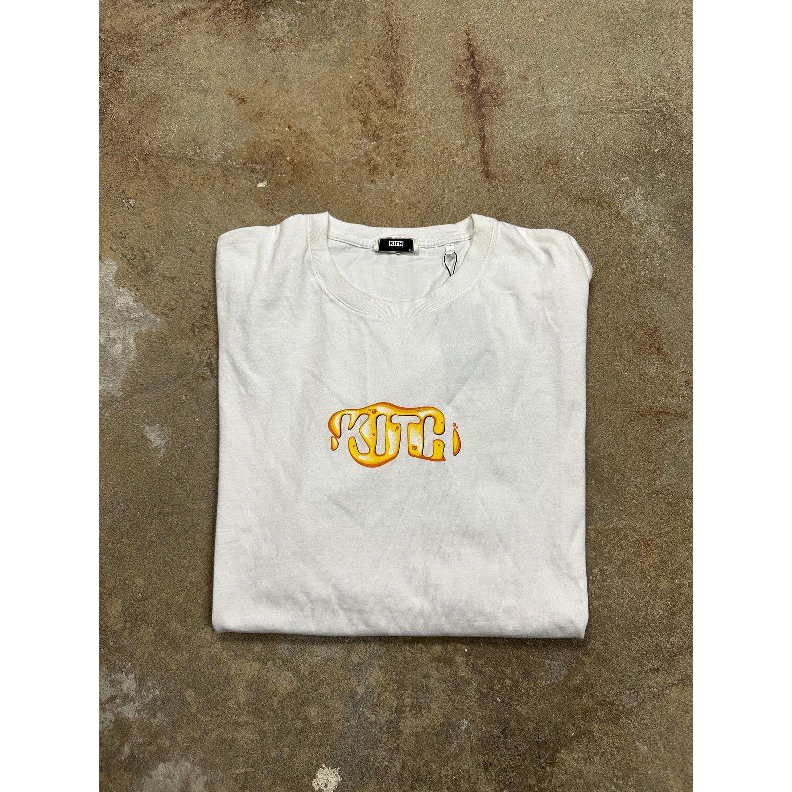 Kith Tee White Yellow Xl Used Hoodie, Sweatshirt | FlexRushtees.com