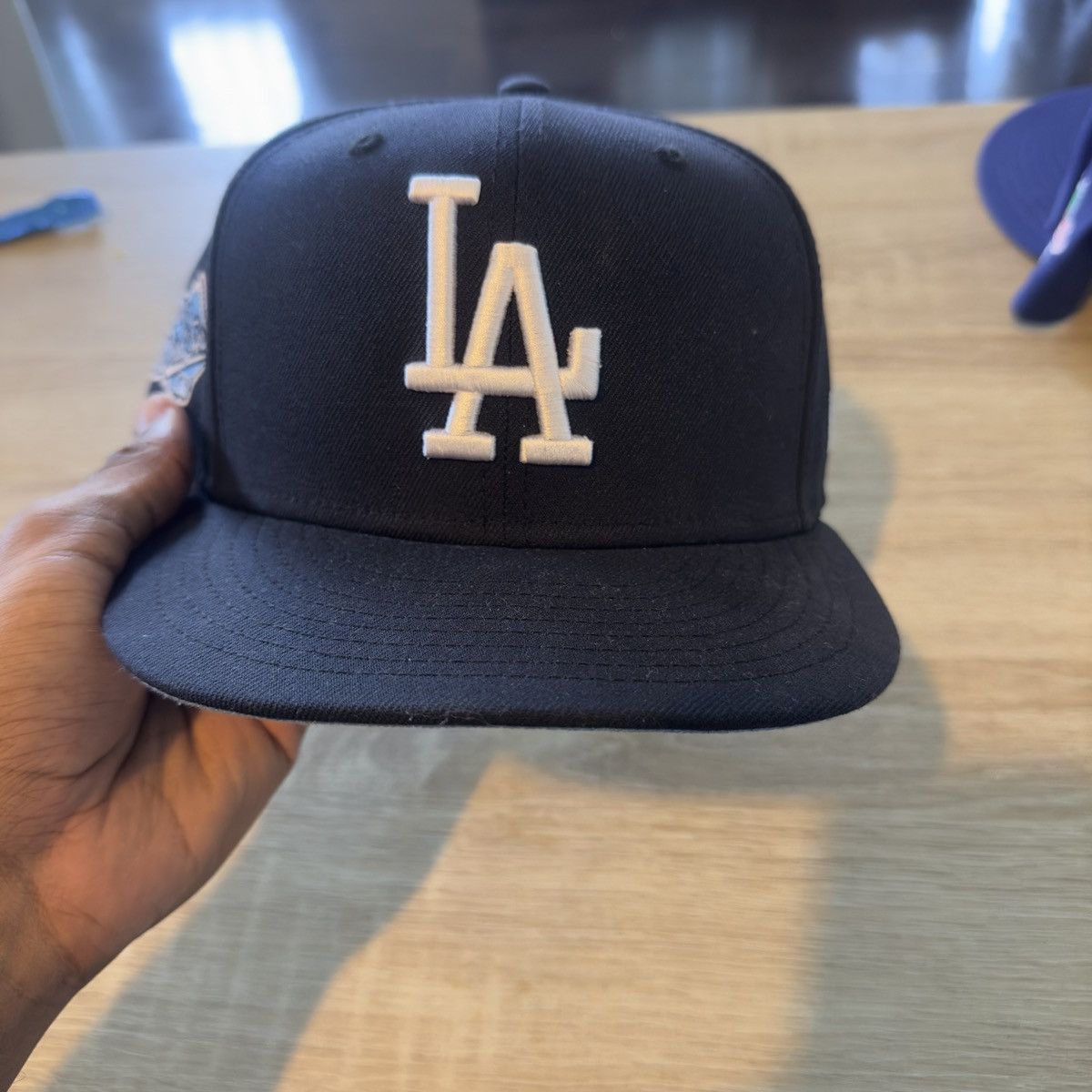 New Era La Dodgers 7 5 8 World Series Fitted Light Blue Uv