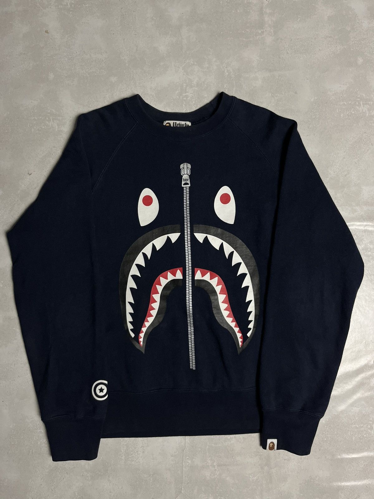 Bape A Bathing Ape Bape Wgm Shark Crewneck Sweatshirt T-Shirts, Hoodie | FlexRushtees.com