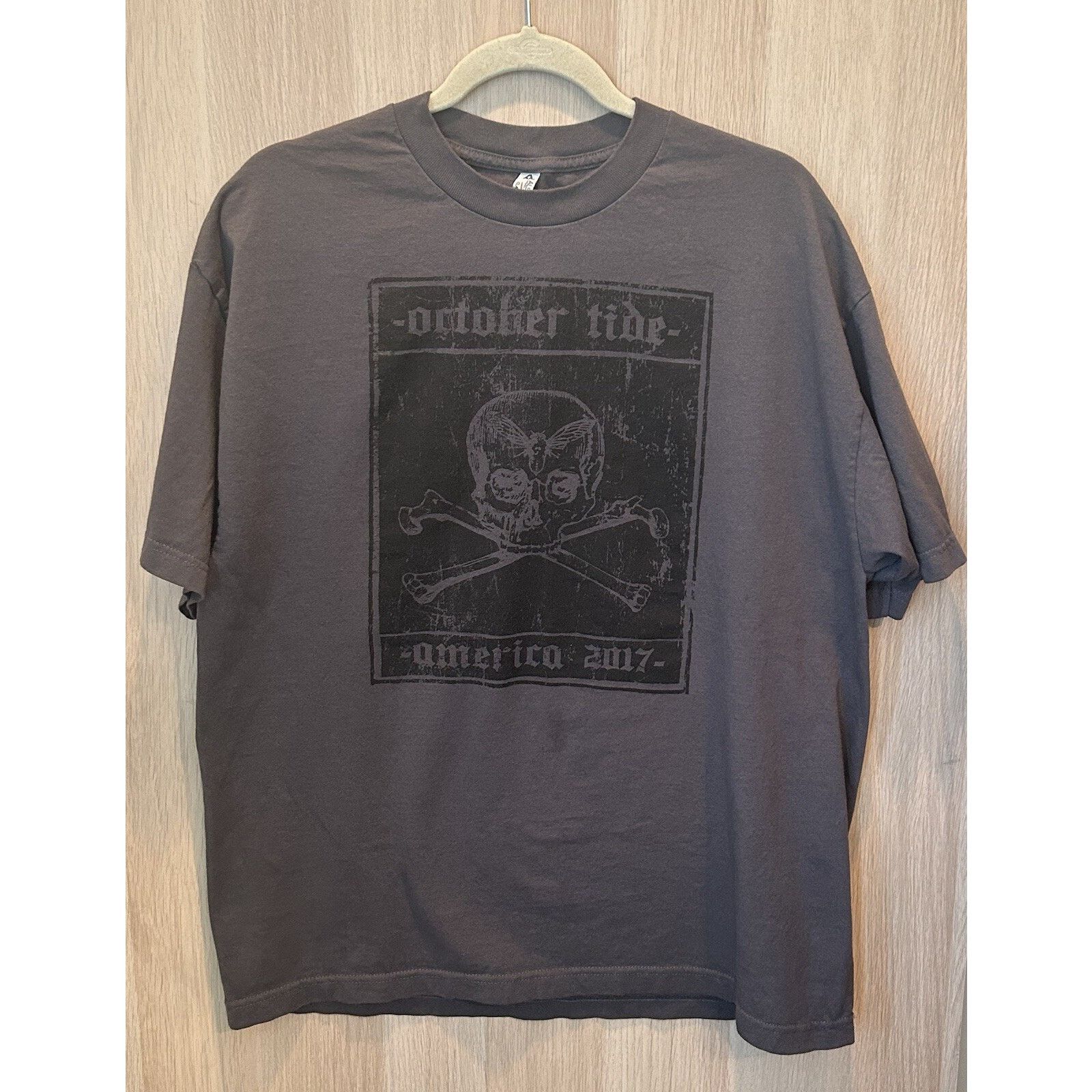 Other October Tide America 2017 Tour Mens Gray Tee Xl Death Doom