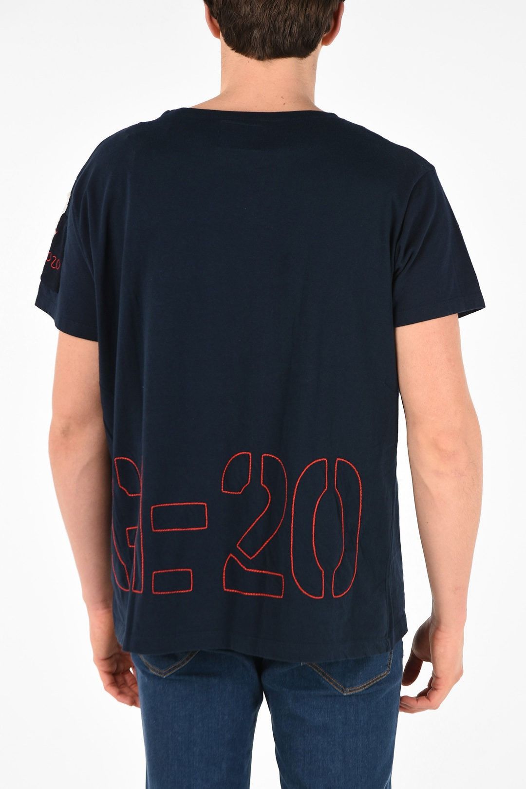 Paul Shark Greg Lauren X Paul Shark Gl 20 Embroidered Oversized Tee Hoodie, Sweatshirt | FlexRushtees.com