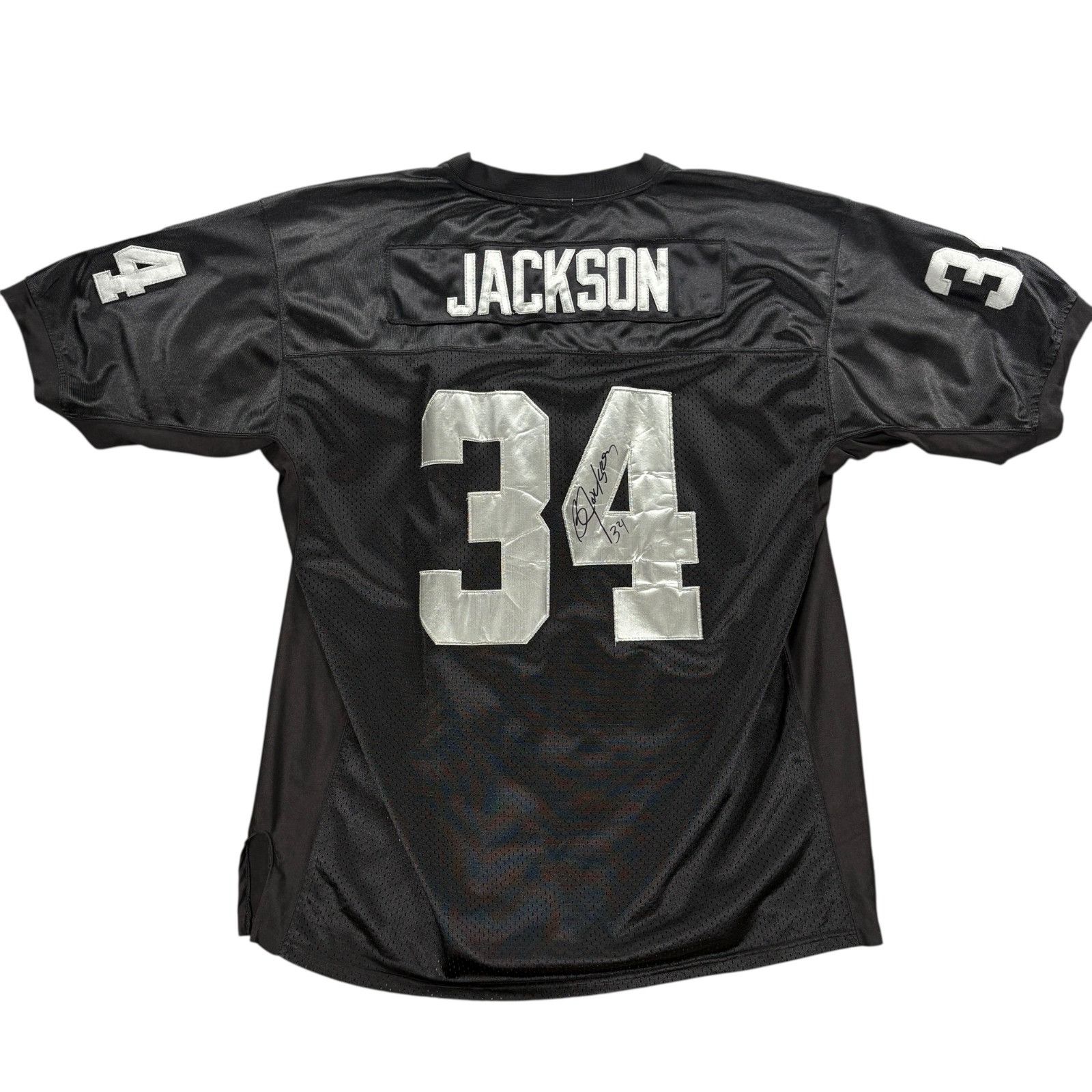 Mitchell Ness Bo Jackson Signed Autographed Oakland Raiders Football Jerse