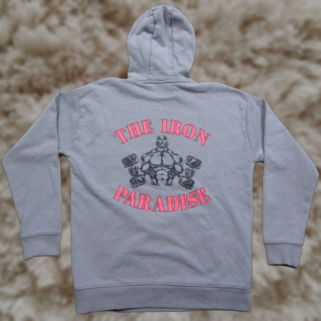 Armour Under Armour Project Rock Iron Paradise Hoodie Sweatshirt M Men S Gray Graphic Print Fr