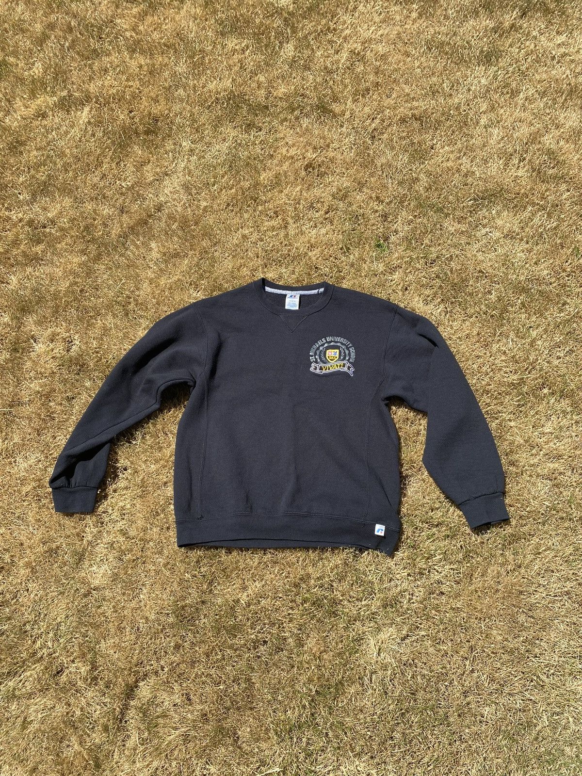 Athletic Russell Athletic Sweater Black Mens Medium