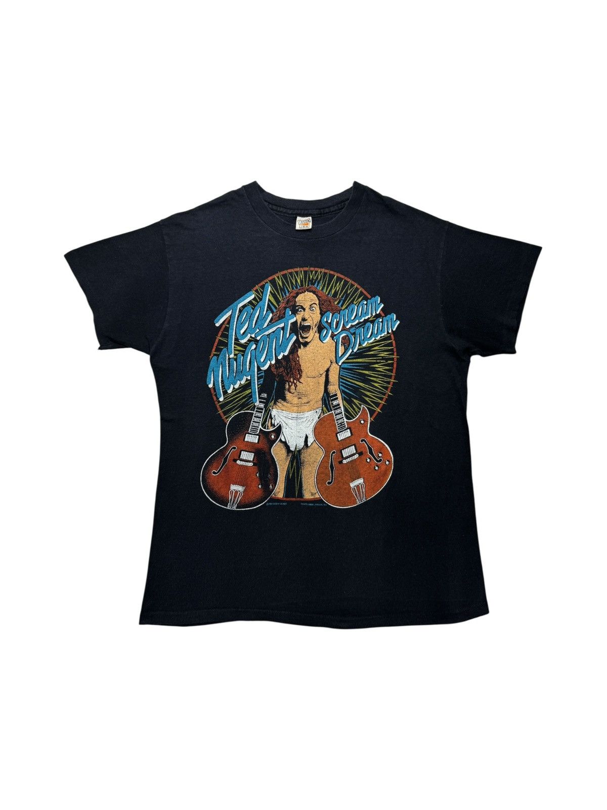 Band Tees Vintage 1980 Ted Nugent Scream Dream Band Tee Shirt Hoodie, Sweatshirt | FlexRushtees.com