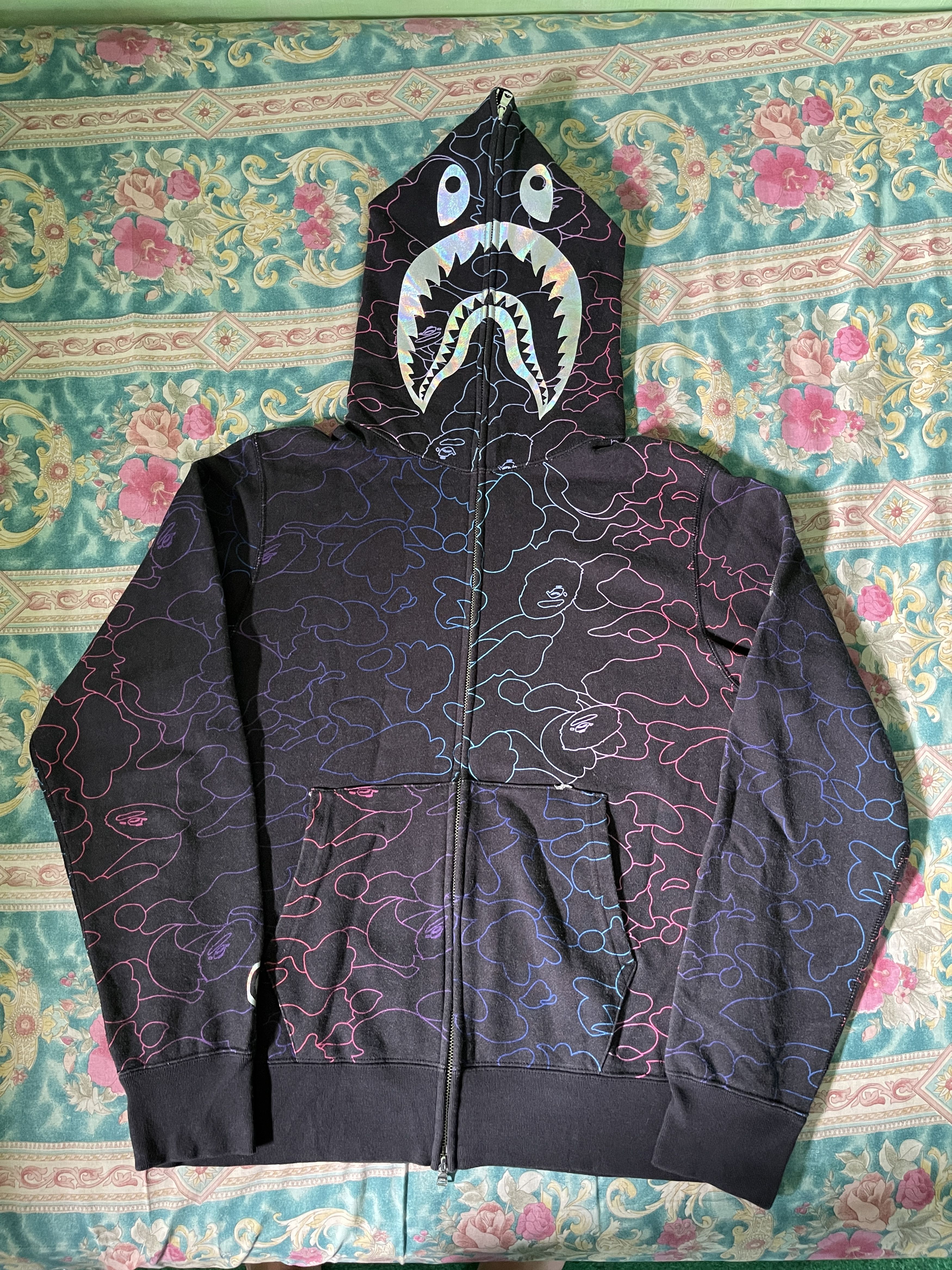 Hoodie Bape Shark Stencil Camo T-Shirts, Sweatshirt | FlexRushtees.com