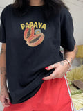 Vintage Papaya Tee Tropical Graphic T Shirt