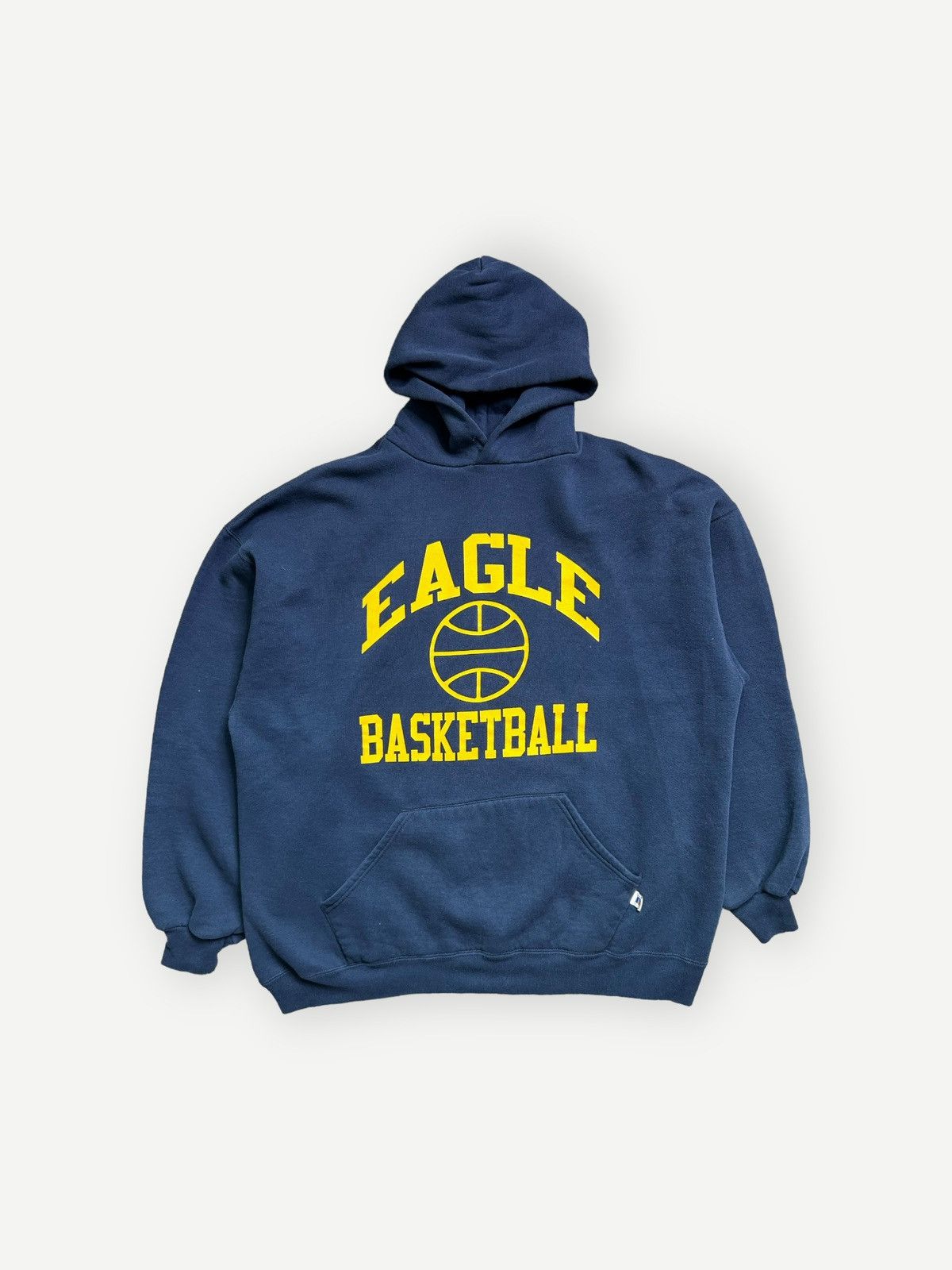 Vintage 90s Russell Eagle Basketball Hoodie Made In Usa 1990