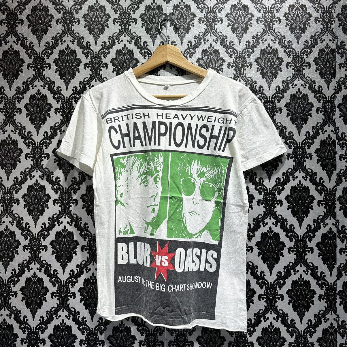Vintage British Championship Blur Vs Oasis Rare Tshirt Hoodie, Sweatshirt | FlexRushtees.com
