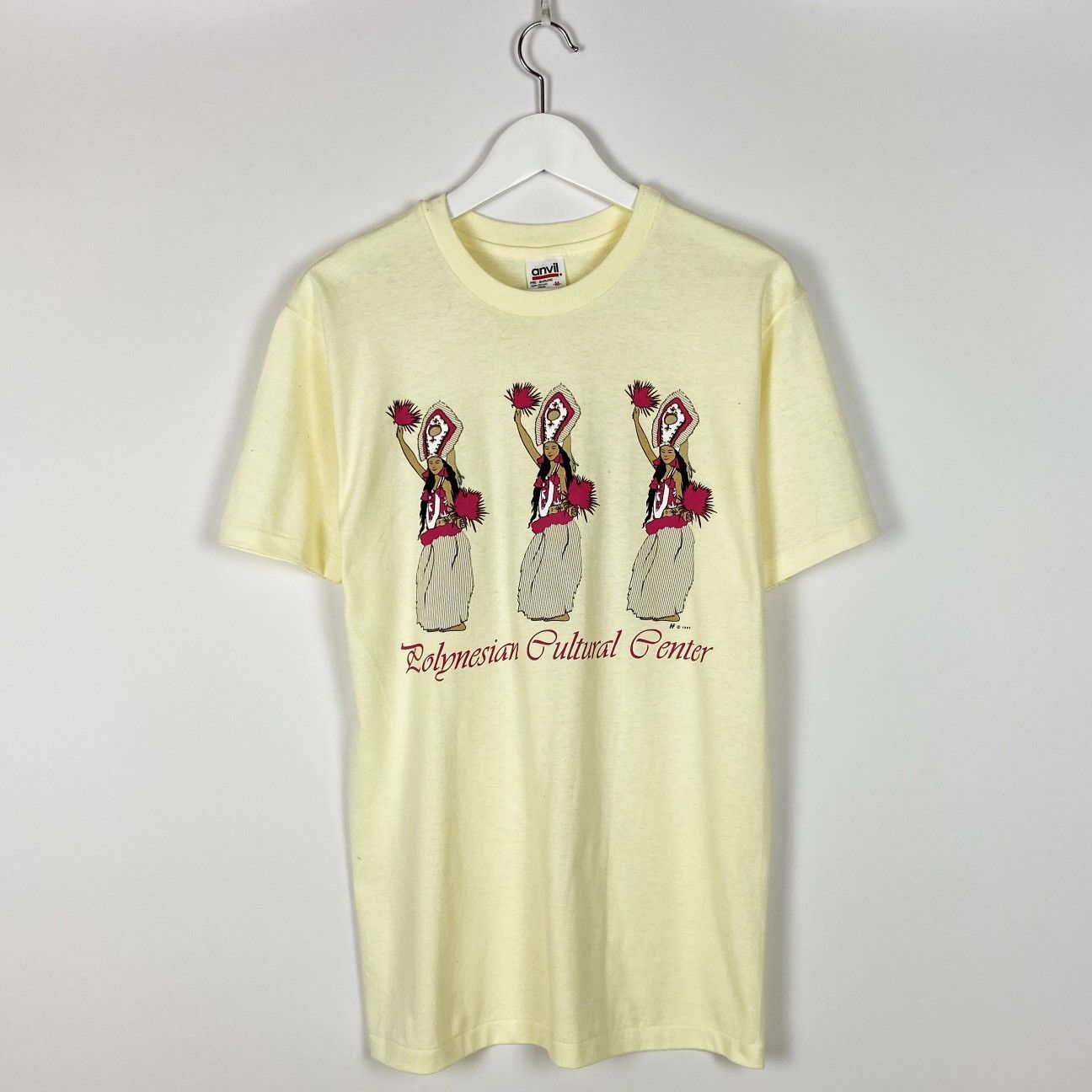 Vintage 90s Anvil Polynesia Cultural Center Dancers Tee M