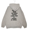 Vintage Peanuts Printed Hoodie Sweater Gray Jumper Size L