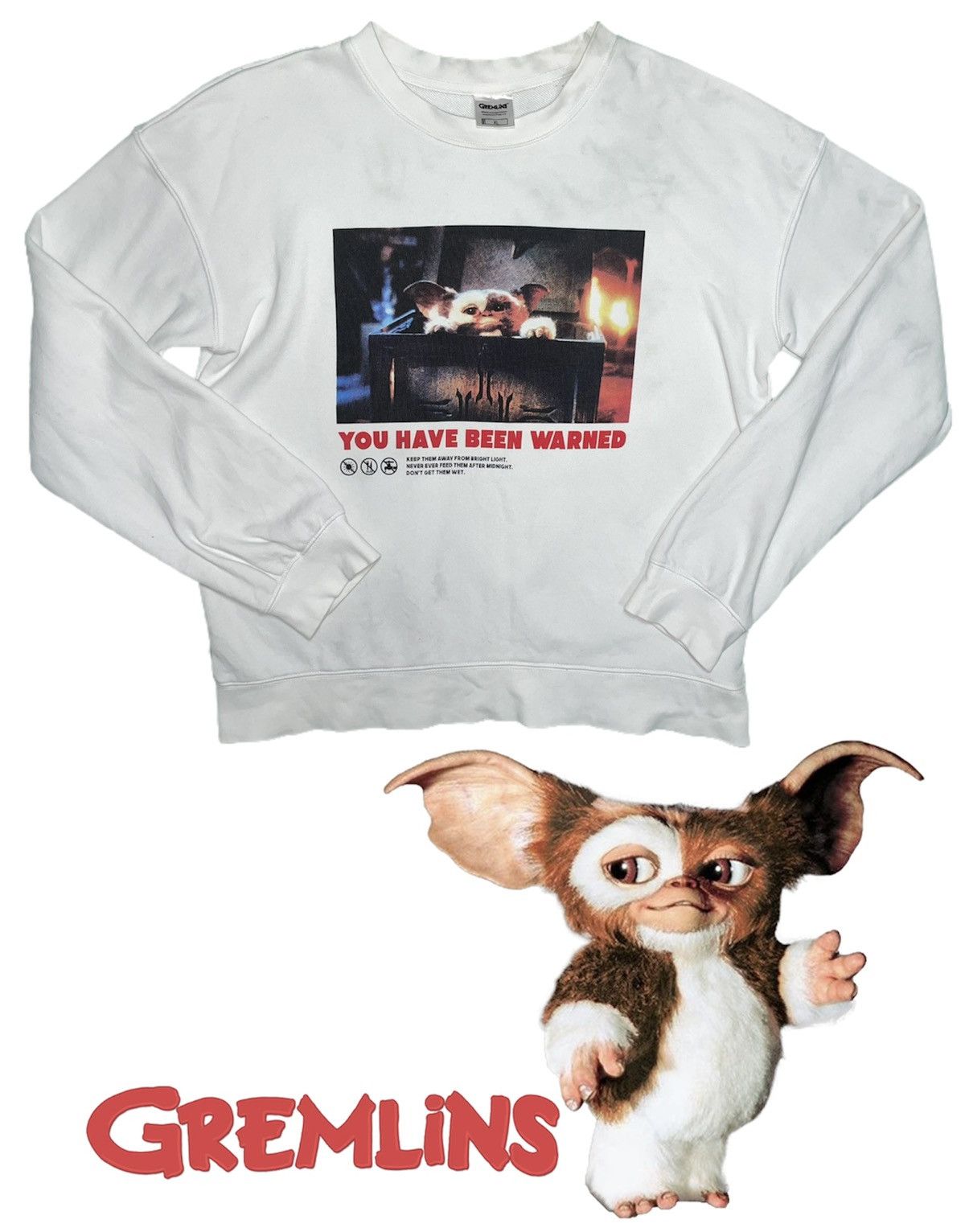 Vintage Gremlins 1984 Movie Gizmo Mogwai Vintage Sweatshirt Gu Japa
