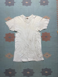 Vintage 60s Blank White T Shirt Hanes Distressed Thrashed Medium