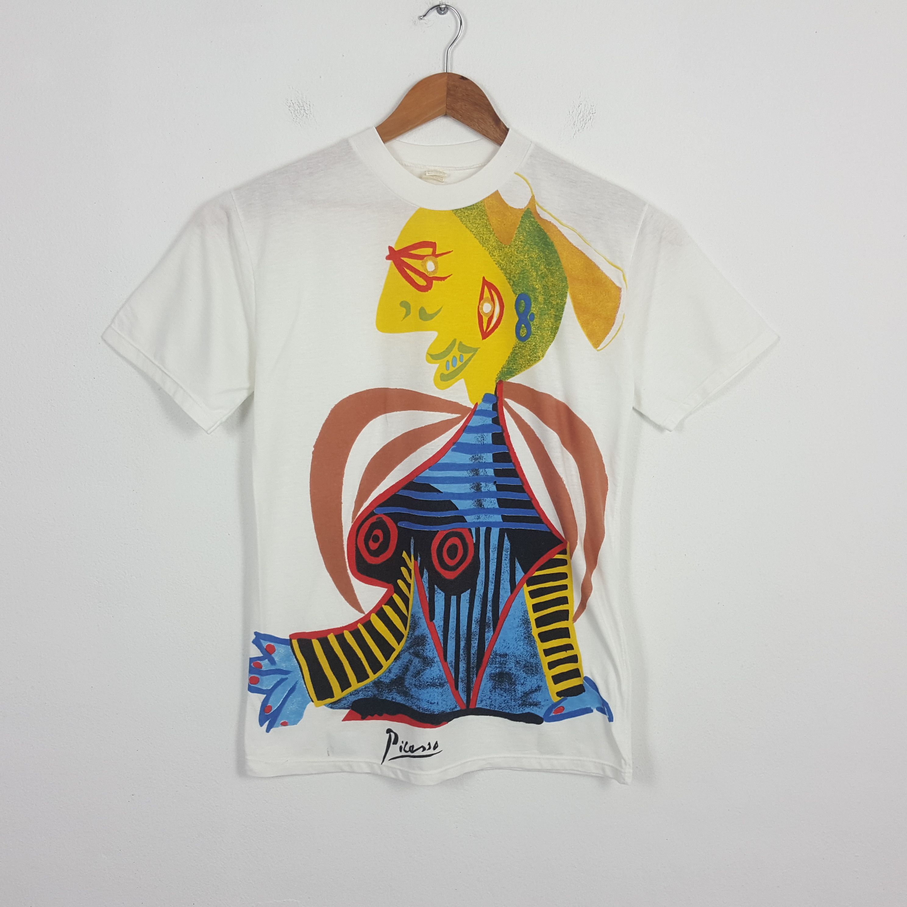 Vintage 90 S Picasso Italian Artist Art Tees Made Itali Cp2 Hoodie, Sweatshirt | FlexRushtees.com