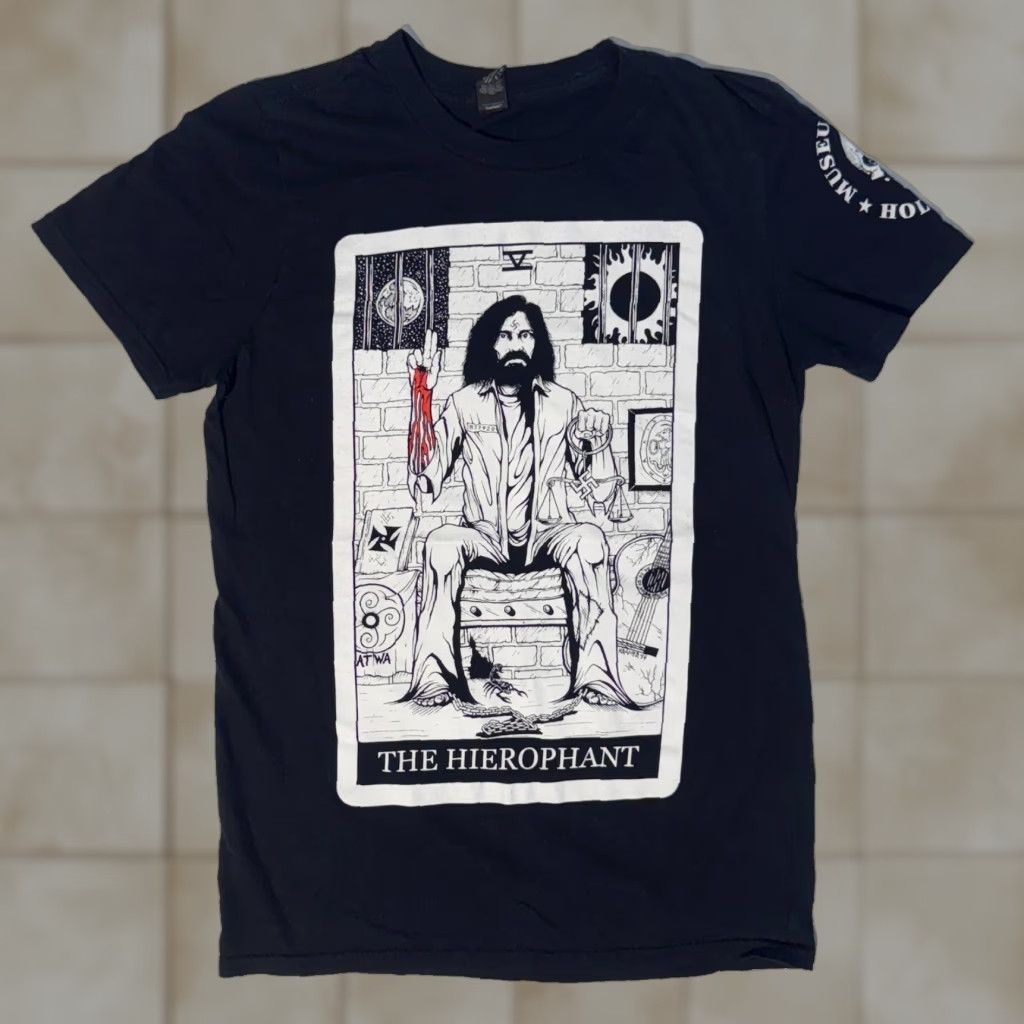 Gildan Museum Of Death The Hierophant Tshirt Small Shirts Men Black Logo Short Sleeve Cotton Gildan Hoodie, Sweatshirt