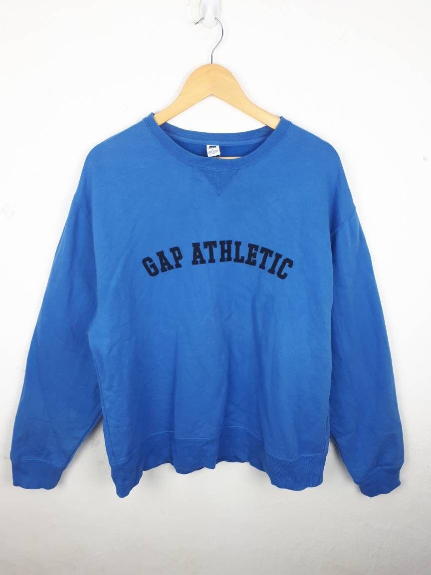 Gap Athletics Sweater Blue Sweatshirt Big Logo Winter Wear Street Fashion Town Swagger Size L Au T-Shirts, Hoodie