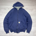 Carhartt Vintage Blue Navy Insulated Full Zip Hoodie