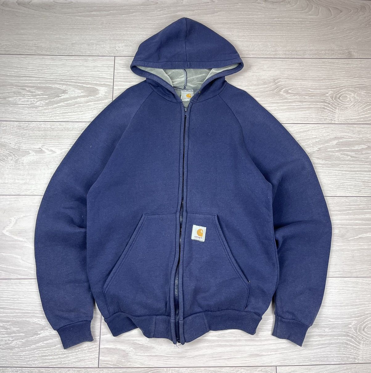 Carhartt Vintage Blue Navy Insulated Full Zip Hoodie