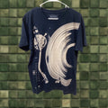 Vintage Five Crown T Shirt Blue L Cotton Short Sleeve Round Neck Graphic Print Phonograph Men Regula Hoodie, Sweatshirt