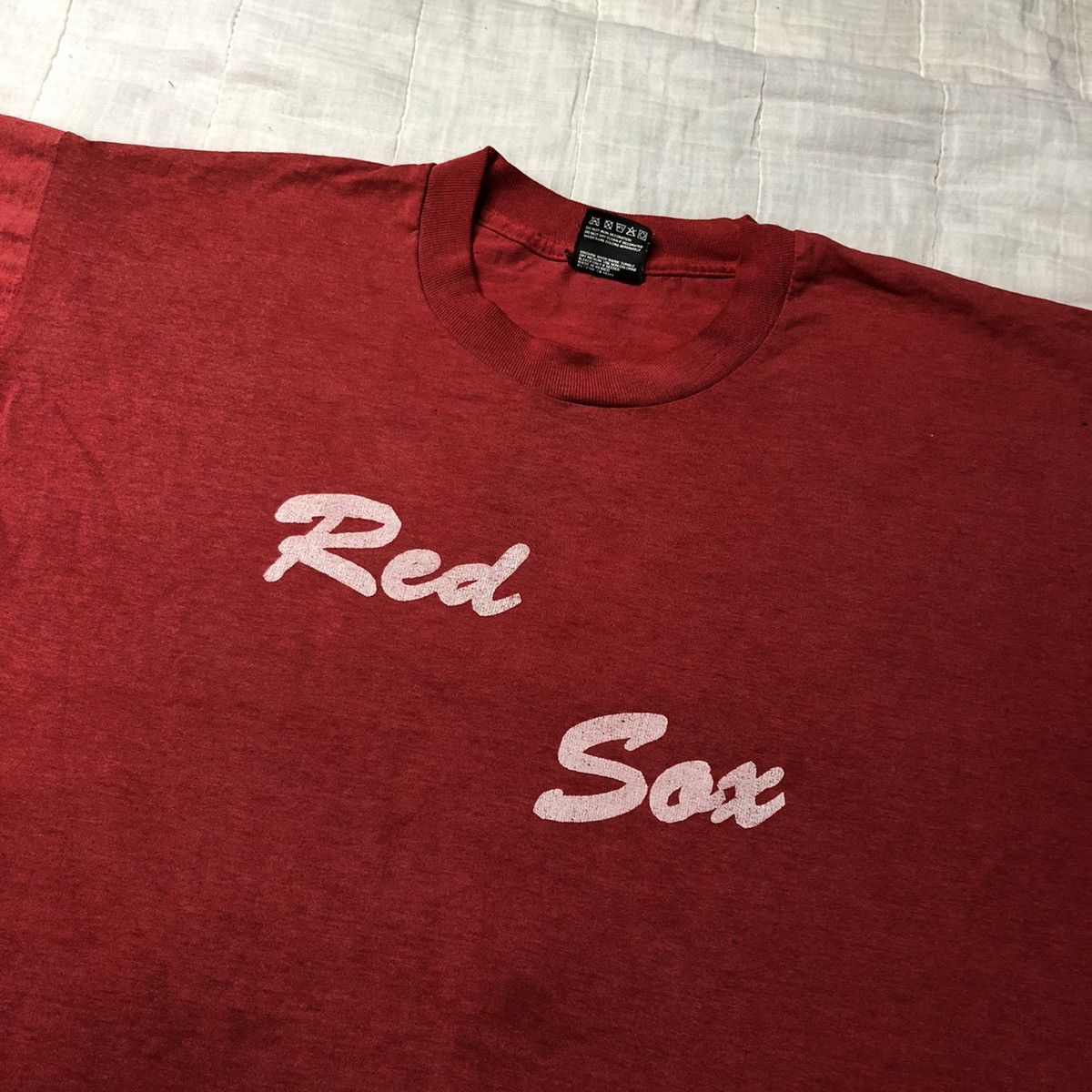 Vintage Thrashed Faded 90s Red Sox T Shirt
